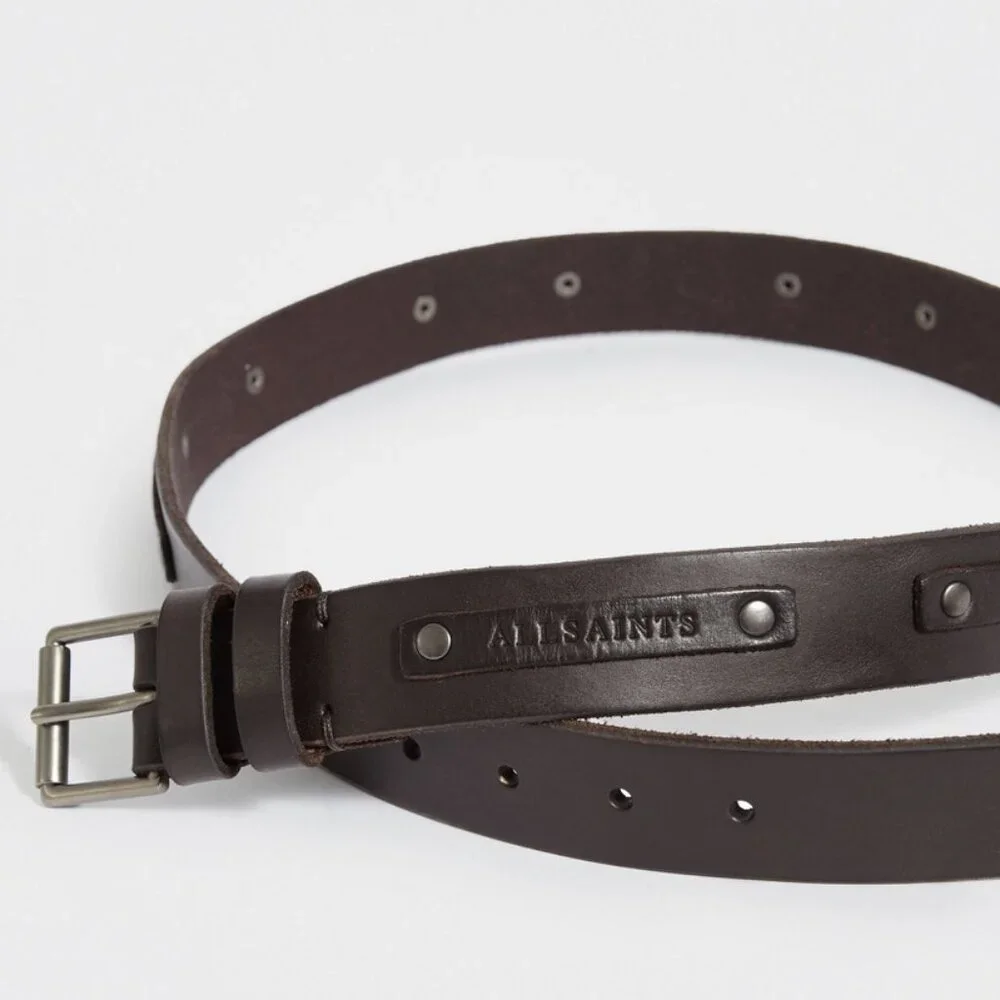 AllSaints Varick Leather Belt